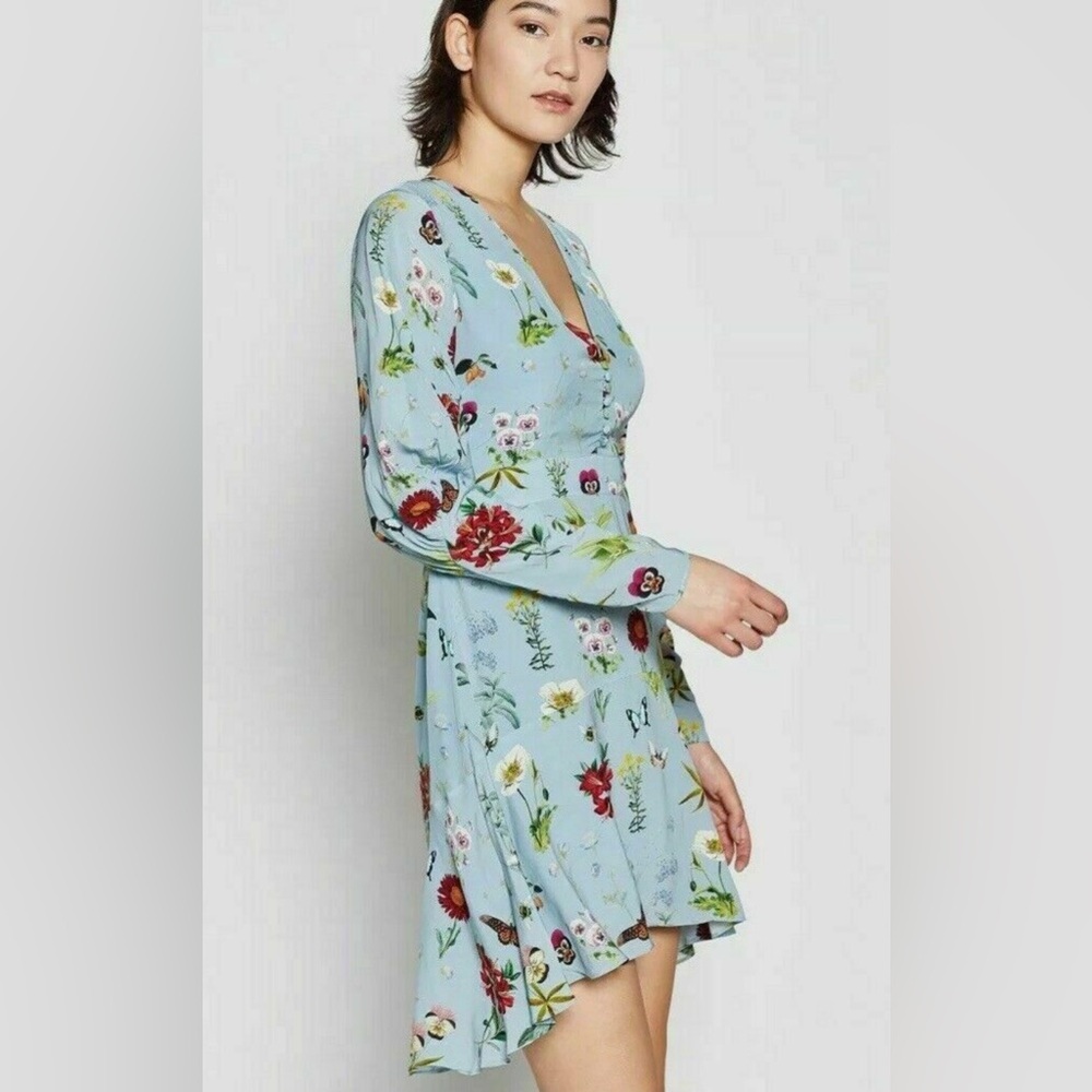 Joie “Tamarice” Blue Floral Midi Dress